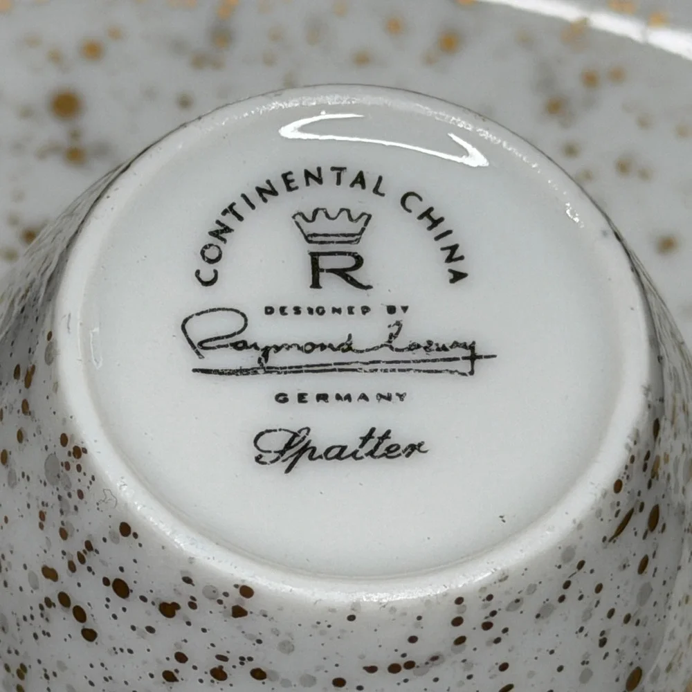 Vintage 1950s Raymond Loewy Rosenthal Continental China Spatter Coffee Set 14pc